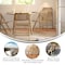 Flash Furniture Galene Cane Rattan Folding Chairs w/Solid Wood Frame and Seat and Ventilated Back, Natural, 2PK SK-220905-NAT-GG - alternate 8